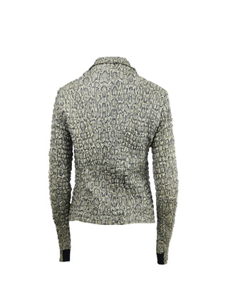 Snakeskin Zip-Up Jacket