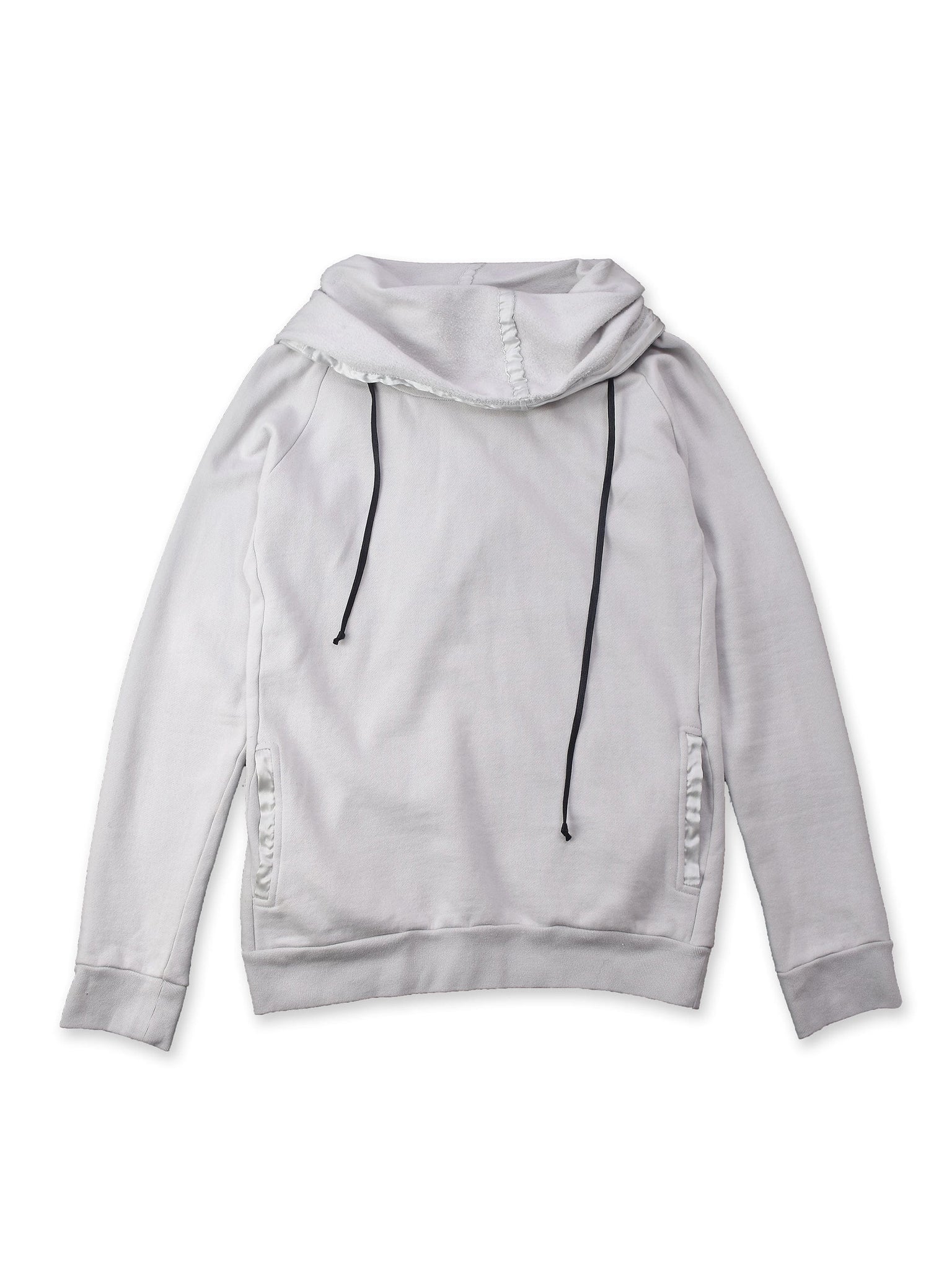 Stone Grey Funnel Neck Hoodie