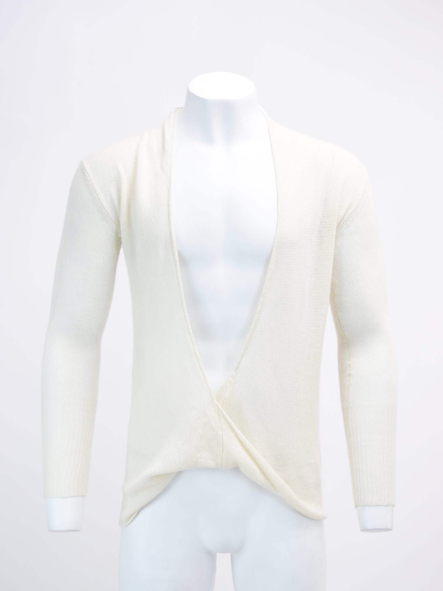 Creamy Open Front Knitted Top