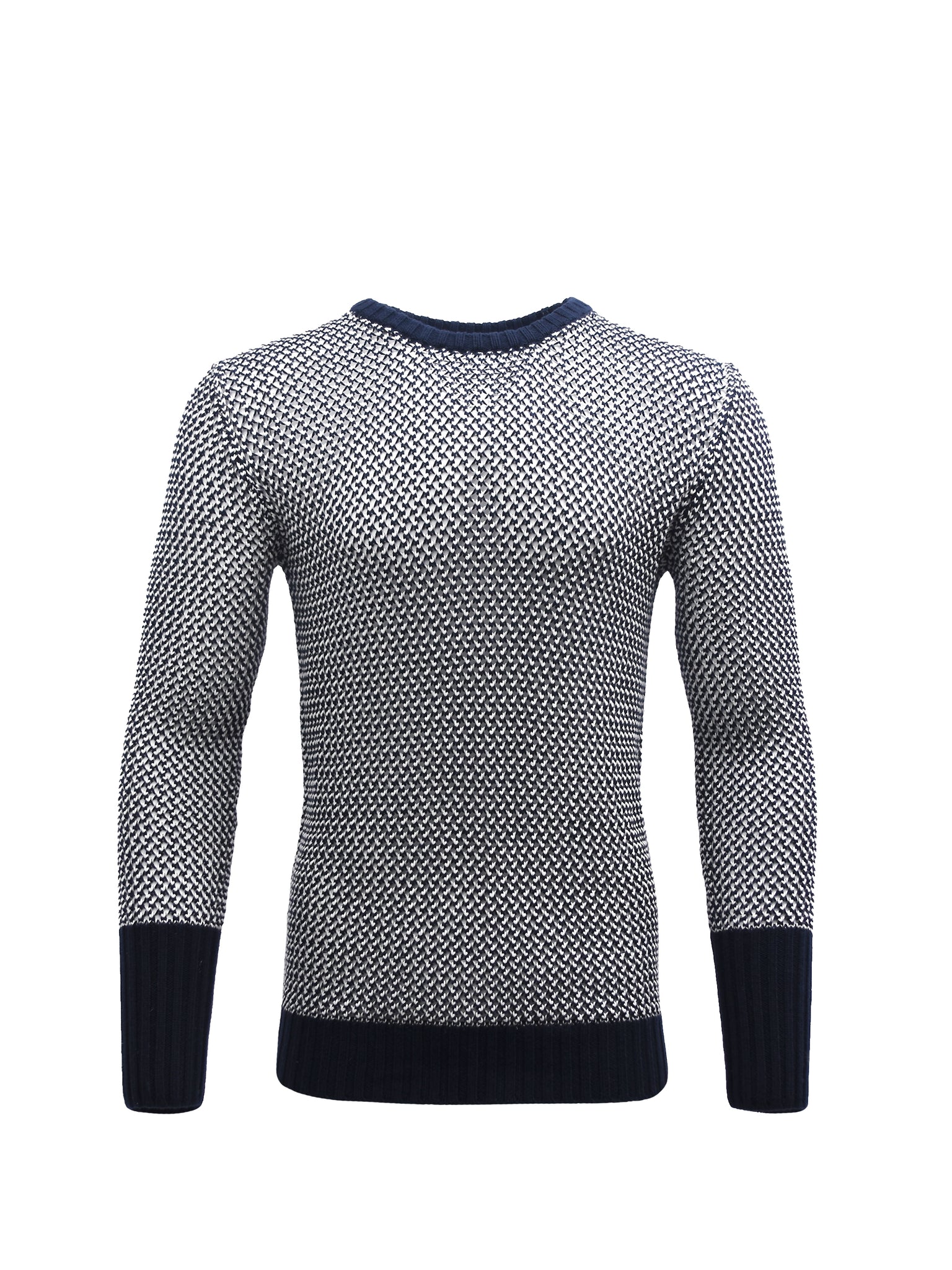 Black and White Lightweight Knitted Jumper