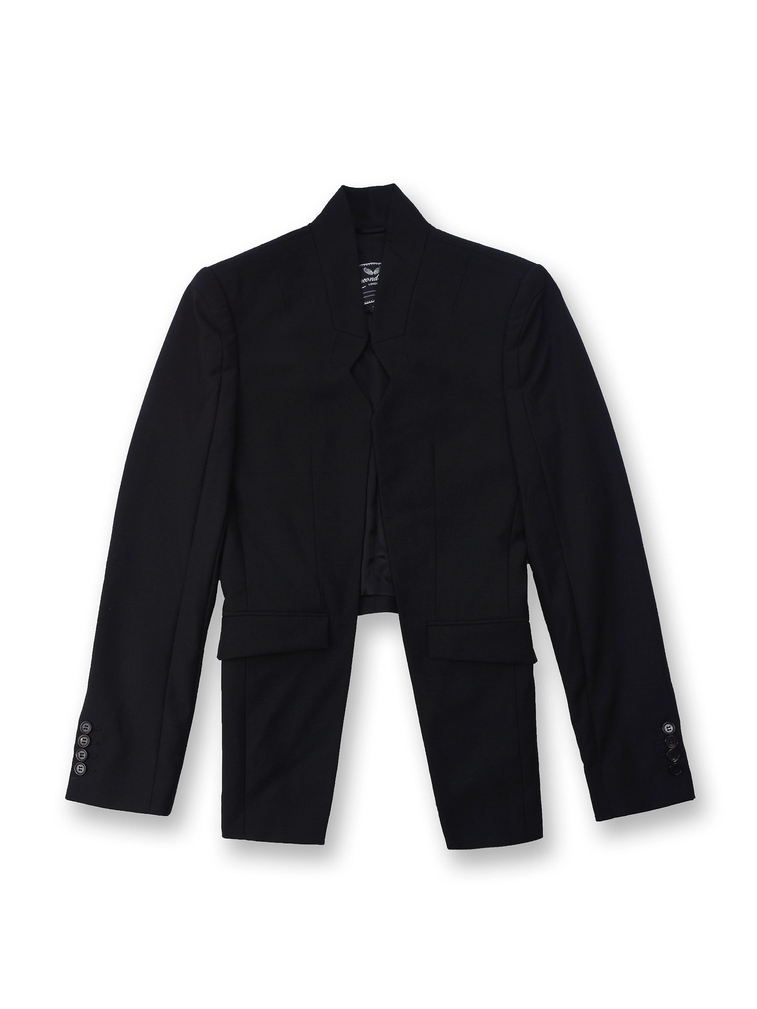 Black Cutaway Back Cutout Blazer