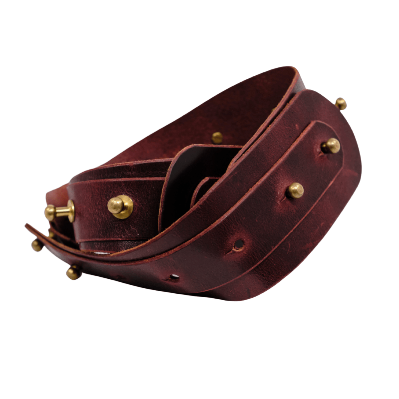 Vintage Una Burke Deep Red Leather Strap Belt