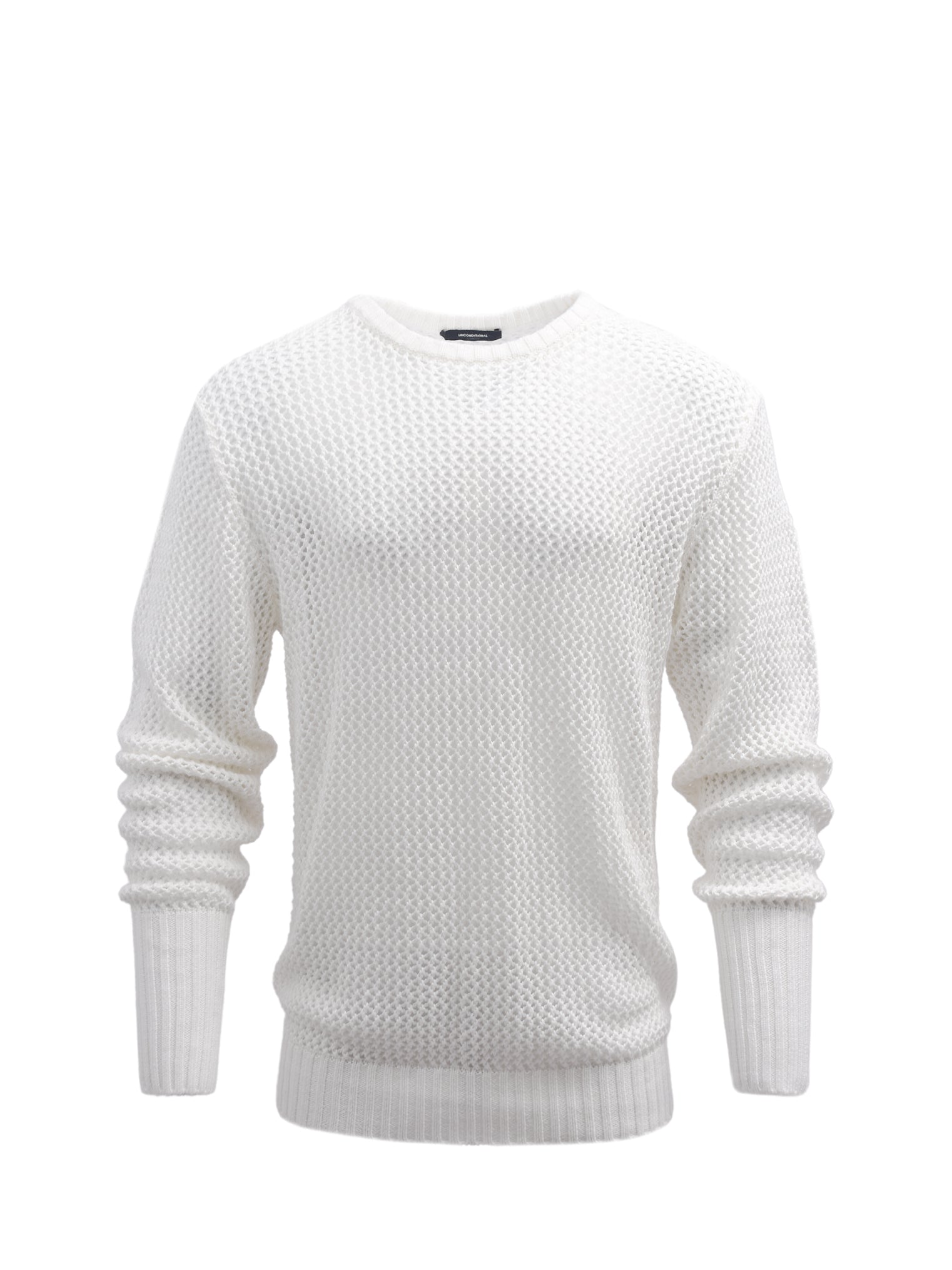 White Lightweight Knitted Jumper