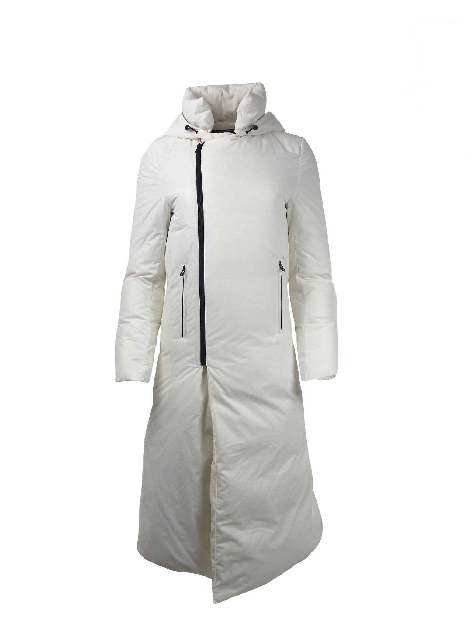 White Longline Puffer Jacket