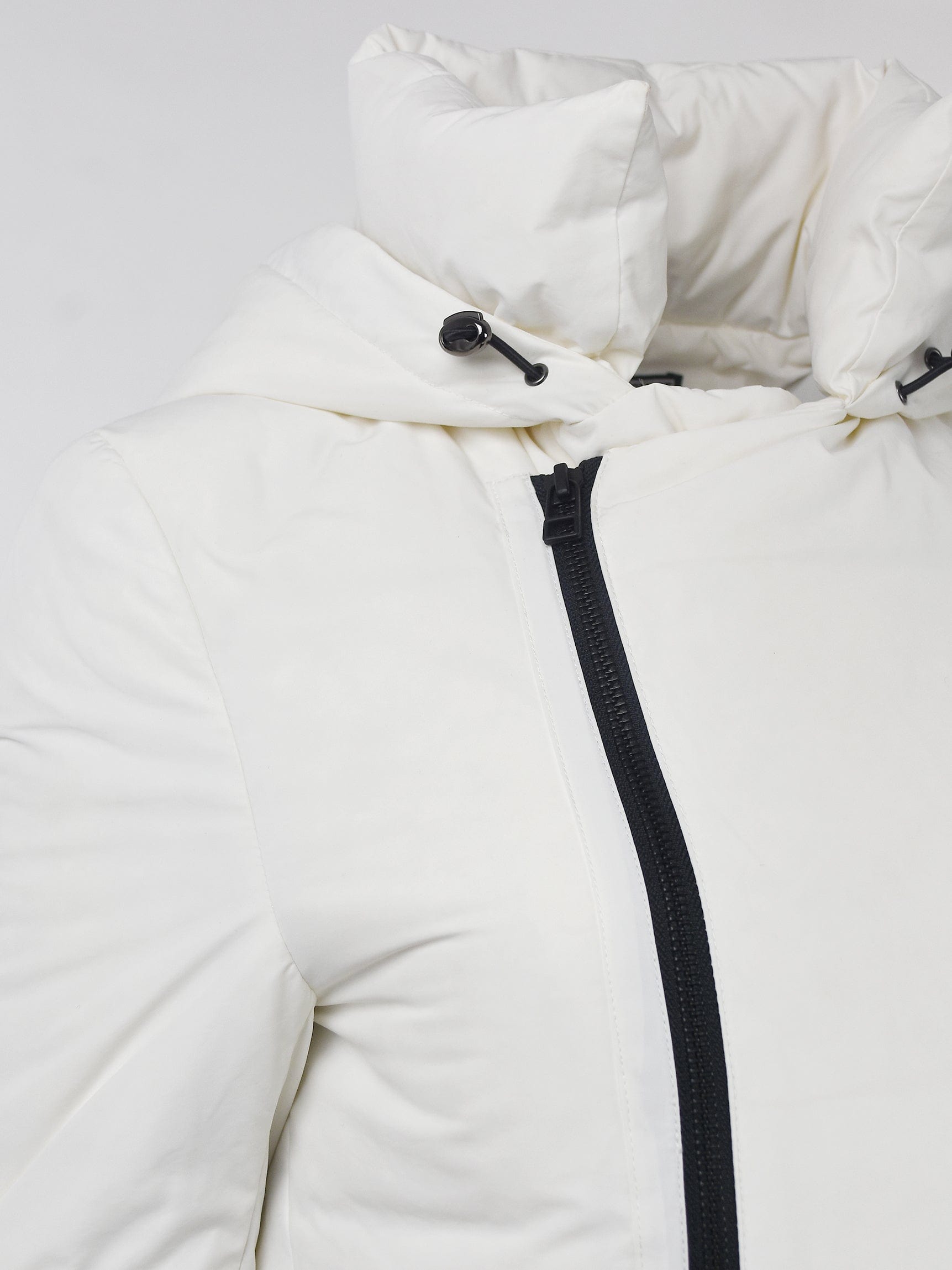 White Longline Puffer Jacket