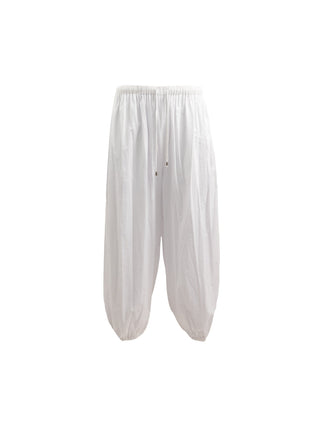 WHITE PARACHUTE PANTS