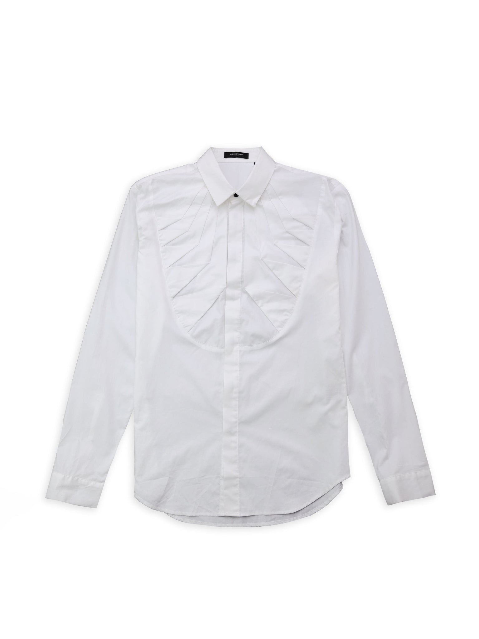 White Pleat Patterned Shirt