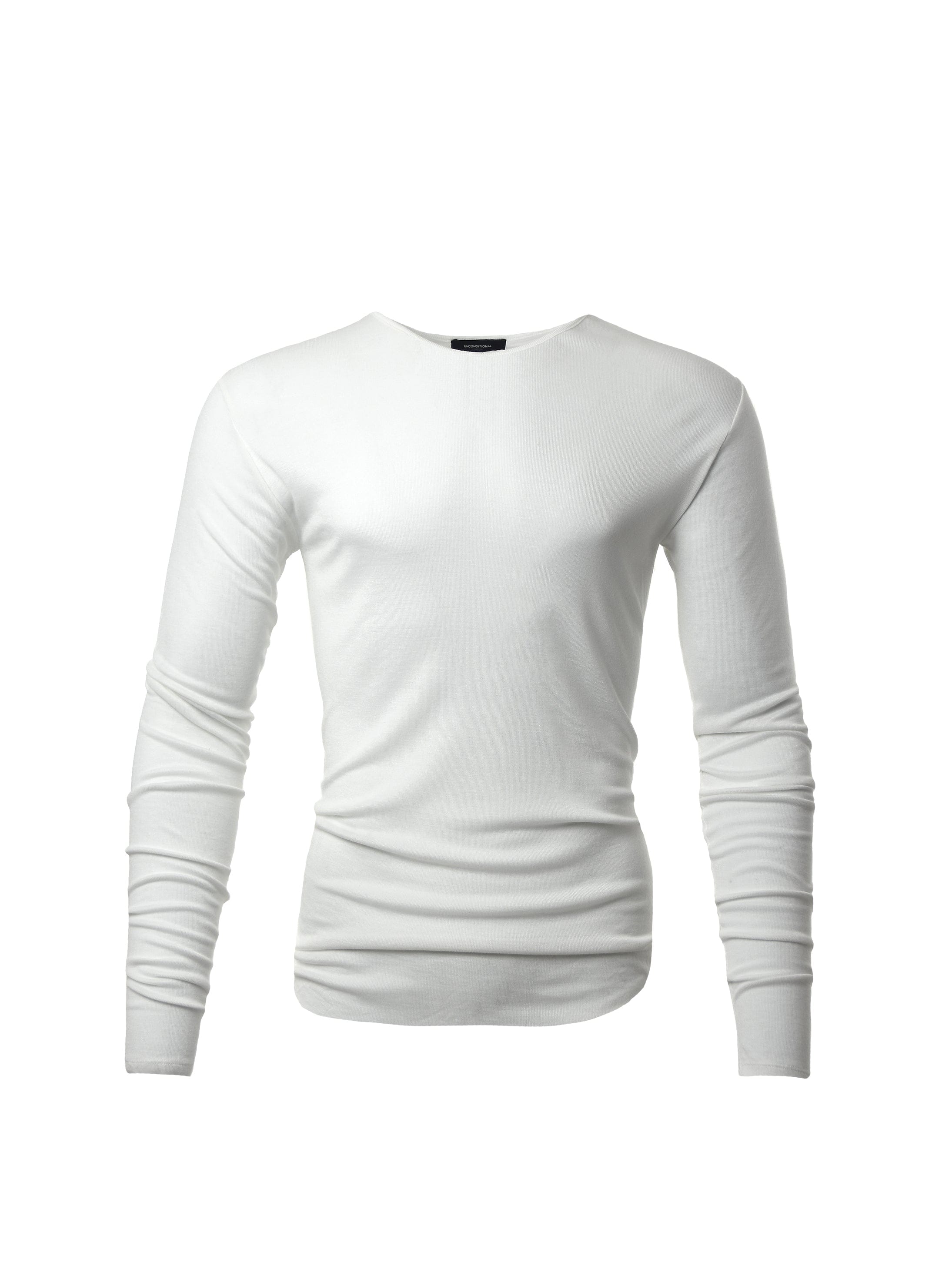 White Rayon Ultra Soft Long Sleeve T-Shirt