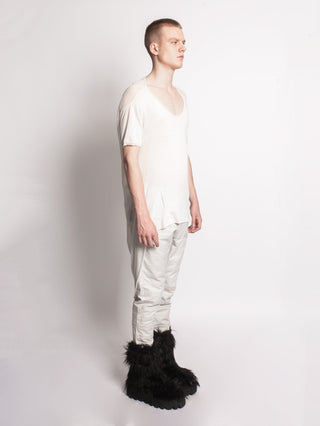 White Tailcoat Distressed T-Shirt