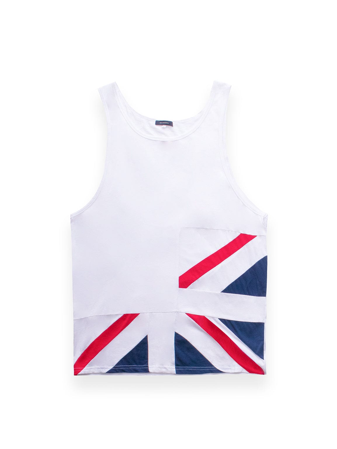 White Vest Top With Union Jack Design