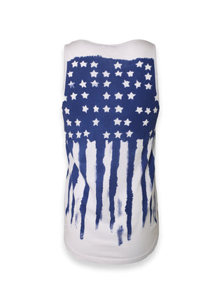 White Vest with Blue Stars