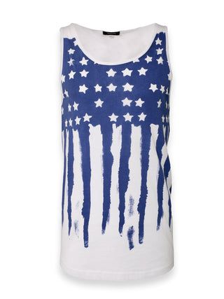 White Vest with Blue Stars