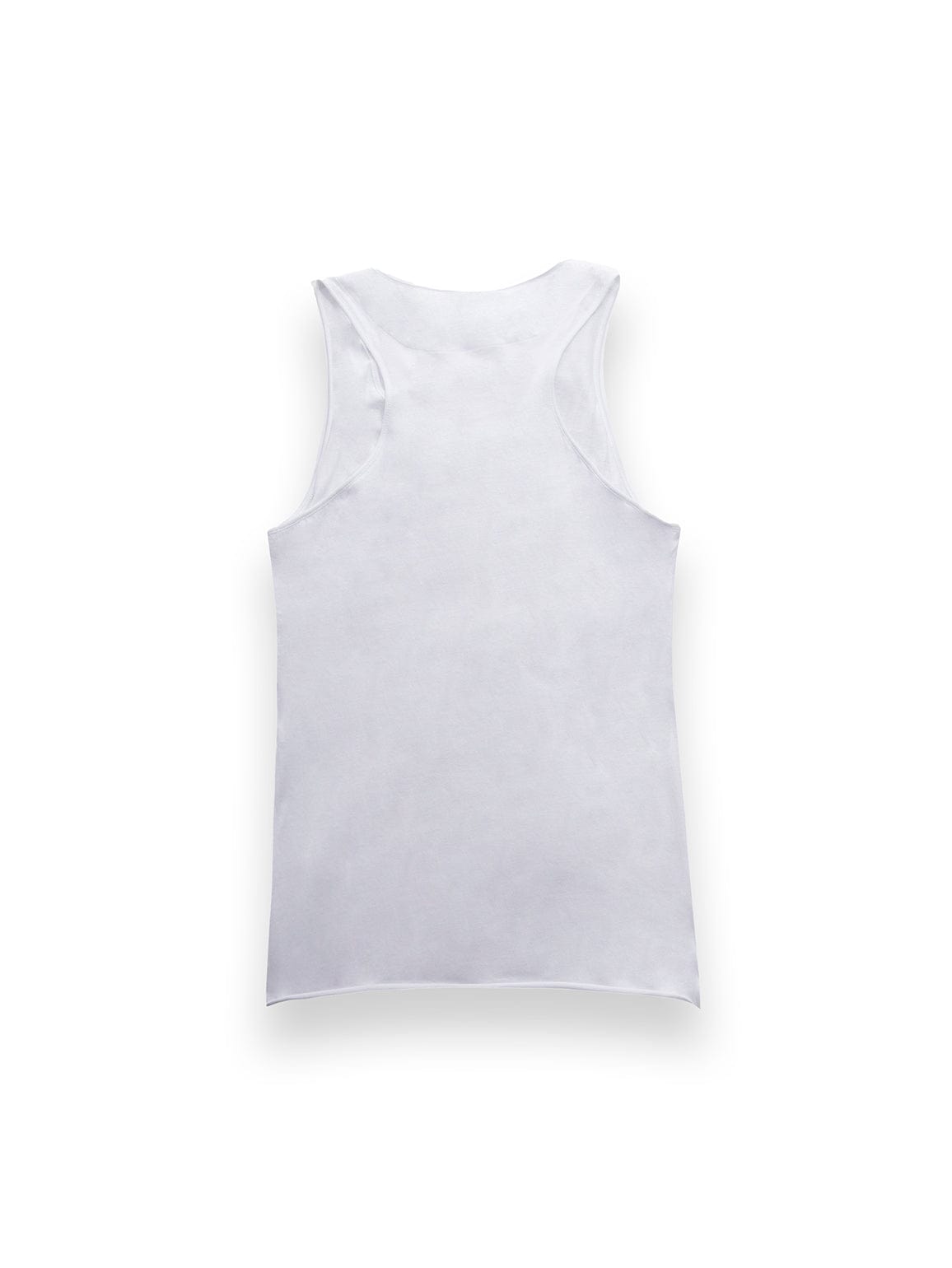 White Web Slashed Vest Top