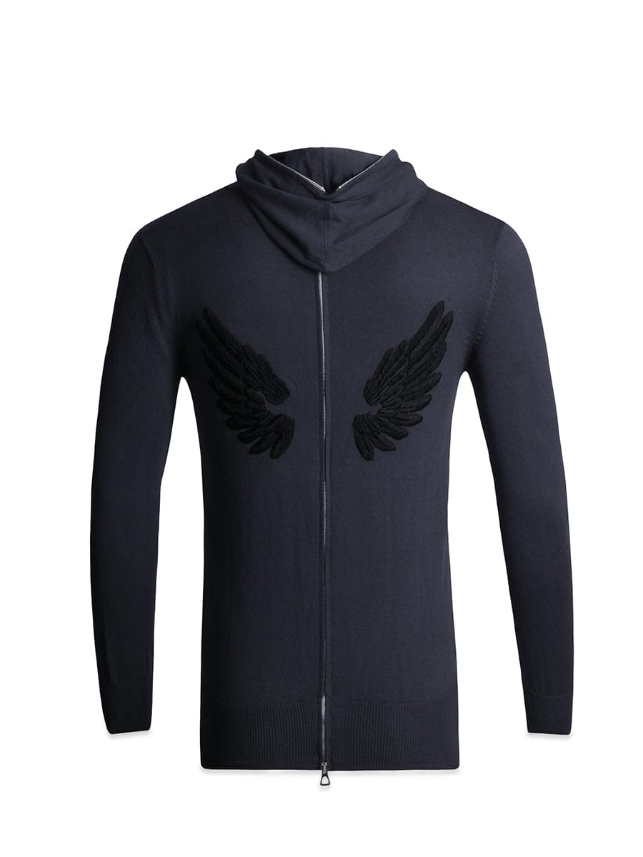 Winged Zip Up Jumper