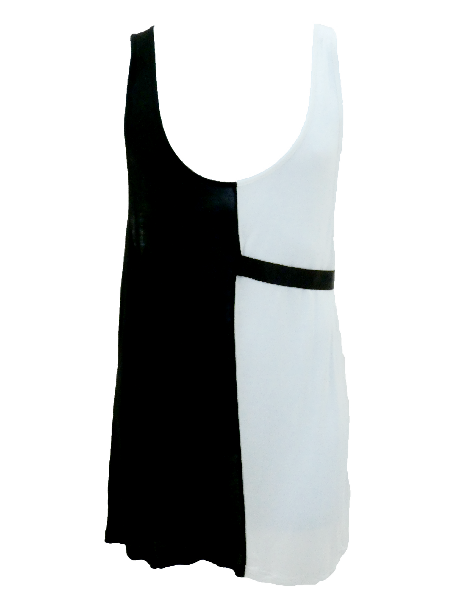 Black White Vest with Elastic Strap